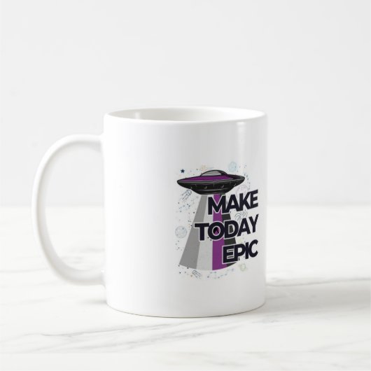 "Make Today Epic" OVNI Saucer Mug (Gauche)