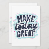 MAKE TODAY GREAT ESSENTIAL T SHIRTS Classic  Kaart (Voorkant / Achterkant)
