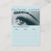 Make-up art 1 - Business, Planning Kaart Afsprakenkaartje (Achterkant)