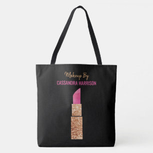 Make-up Artiest Gouden Sequin Glam Lipstick Salon Draagtas