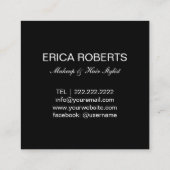 Make-up Artiest Haar Schoonheid Salon Moderne Stre Vierkante Visitekaartje (Achterkant)