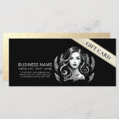 Make-up Artiest Haar Stylist Modern Zwart Wit Goud (Voorkant / Achterkant)