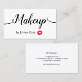 Make-up Artiest Handgeschreven Kalligrafie Script  Visitekaartje (Voorkant / Achterkant)