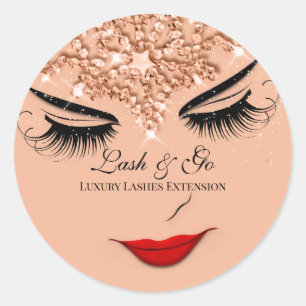 Make-up artiest Lash Extension Lip Princess Roos Ronde Sticker