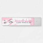 Make-up Artiest Lash Extensions Lashes Brows Roze Deurbordje (Voorkant)