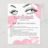 Make-up Artiest Lashes Brows Nazorg Instructies Flyer (Voorkant)
