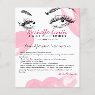 Make-up Artiest Lashes Brows Nazorg Instructies Flyer