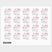 Make-up Artiest Lashes Brows Nazorg Instructies Vierkante Sticker (Vel)