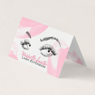 Make-up Artiest Lashes Brows Roze Afspraakkaart Visitekaartjes