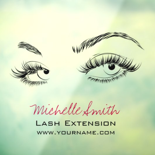 Make-up Artiest Lashes Brows Zwart en Wit Eenvoudi Raamsticker (Vel 3)