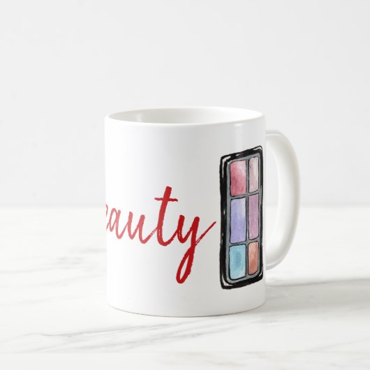 Make-up artiest naam lippenstift en kleuren kit sc koffiemok (Voorkant rechts)