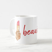 Make-up artiest naam lippenstift en kleuren kit sc koffiemok (Voorkant links)