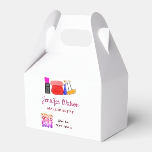 Make-up artiest naam website e-mail telefoon toevo bedankdoosjes (Voorkant Zijde)