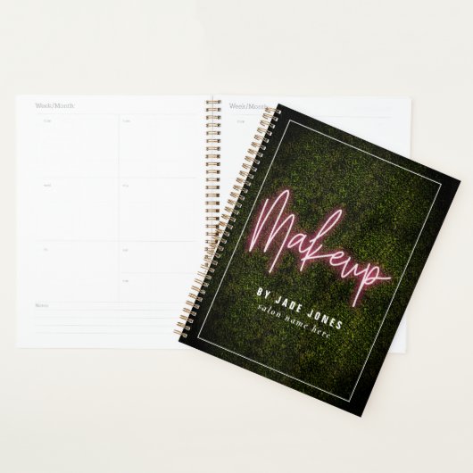 Make-up Artiest Neon Boxwood Cosmetoloog Planner (Display)