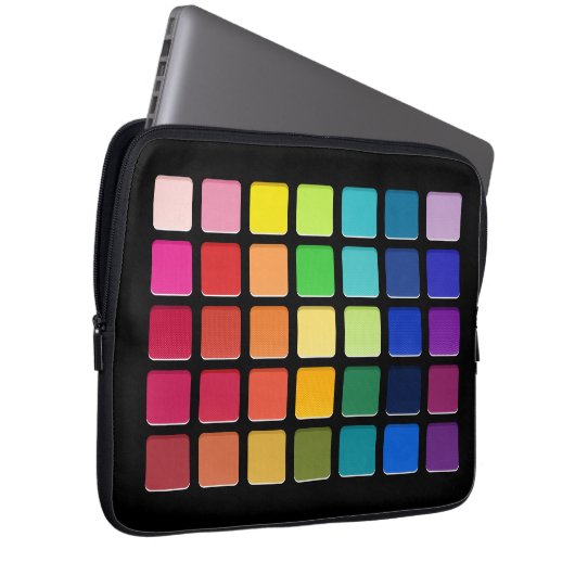 Make-up Artiest Oogschaduw Pallete Rainbow Grid Laptop Sleeve (Voorkant Rechts)