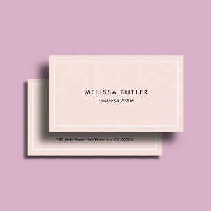 Make-up Artiest Salon Luxe Minimal Pink Minimaal Visitekaartje