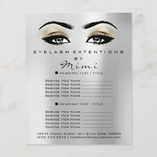 Make-up Artiest Schoonheidssalon Wimpers Flyer Zil