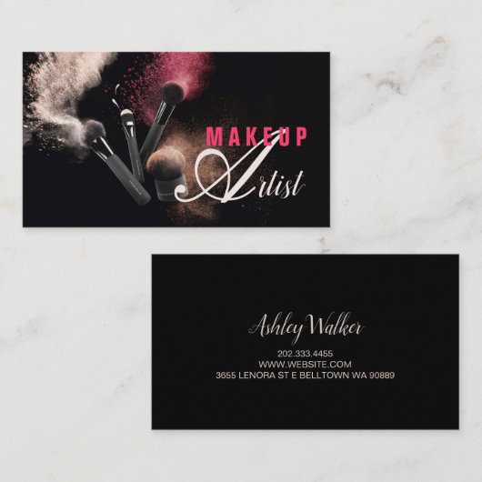 Make-up artiest visitekaartje (Voorkant / Achterkant)
