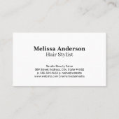 Make-up artiest werkt in een studio visitekaartje (Achterkant)