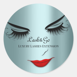 Make-up artiest wimpers Product Re Lips Blauw Ronde Sticker