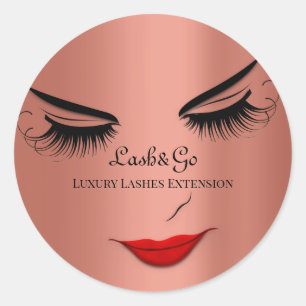 Make-up artiest wimpers product rood rose glam ronde sticker