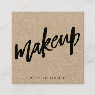 Make-up artist beauty kraft minimalistische typogr vierkante visitekaartje