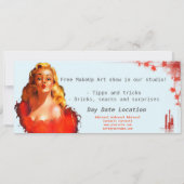 Make-Up Artist - Carte, Invitation, Invitation (Dos)