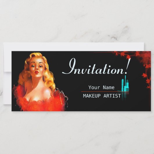 Make-Up Artist - Carte, Invitation, Invitation (Devant)