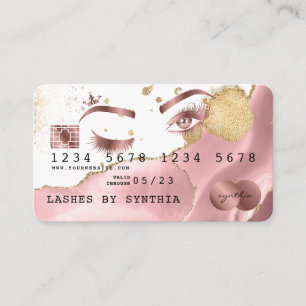 Make-up artist Credit Kaart Styled Blush Pink Agaa Visitekaartje