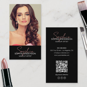 Make-up Artist Foto Zwart Visitekaartje