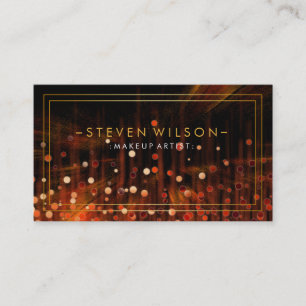 Make-up Artist Glow Glitter Sparkle Modern Fire Visitekaartje