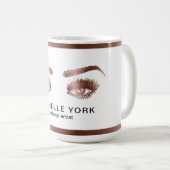 Make-up Artist Lange wimpers Roos Gold Eyes Brows Koffiemok (Voorkant rechts)