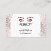 Make-up Artist Lange wimpers Roos Gold Eyes Brows Visitekaartje (Achterkant)
