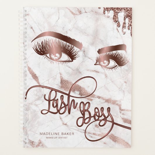 Make-up Artist Lash Boss Eyes Lashes Roos Gold Planner (Voorkant)