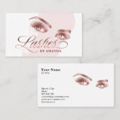 Make-up artist Lash Wenkbrauw Lashes Roos Gold Visitekaartje (Voorkant / Achterkant)