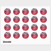 Make-up Artist Lashes Product Rode Drip Ruby Ronde Sticker (Vel)
