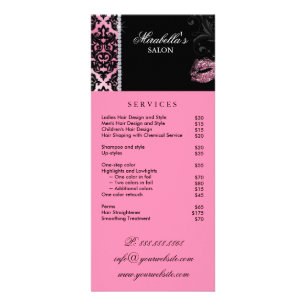 Make-up Artist Rack Kaart Cosmetology Roze