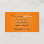 Make Up Artist Vector Shop Girl Carte de visite (Dos)