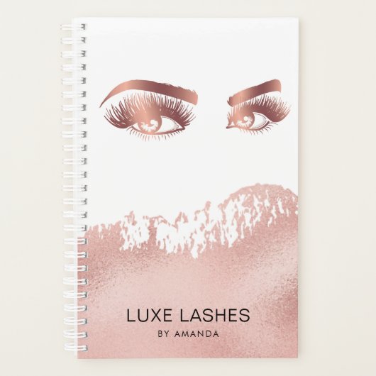 Make-up artist Wenkbrauwen Lashes Glitter Roos Gol Planner (Voorkant)