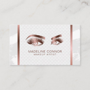 Make-up artist Wenkbrauwen Lashes Glitter Roos Gol Visitekaartje
