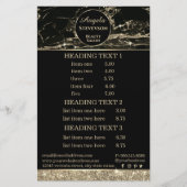 Make-up Artist Zwart Marmer Goud flyer (Voorkant)