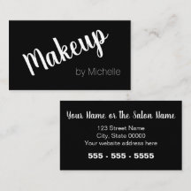 Make-up Artist Zwart Visitekaartje