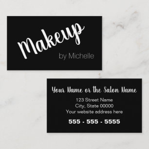 Make-up Artist Zwart Visitekaartje