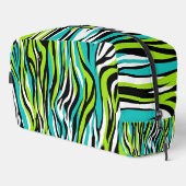 Make-up Bag Blauwgroen Blauw Groen Zebra Animal Pr Toilettasje (Rechterhoek)