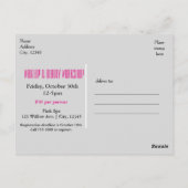 Make-up Beauty Glam Event Workshop Briefkaart (Achterkant)