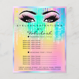 Make-up Beauty Salon Roos Glitter Holografie Eenho Flyer