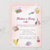 make up birthday kaart (Voorkant / Achterkant)