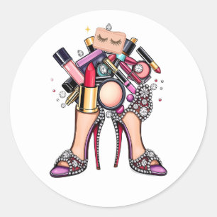 Make-up Bling   glimmen Ronde Sticker