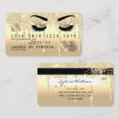 Make-up Credit Kaart wimper koningin druppelend go Visitekaartje (Voorkant / Achterkant)