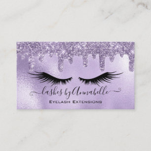 Make-up EyeLashes Sparkle Glitter Drip Blush Paars Visitekaartje